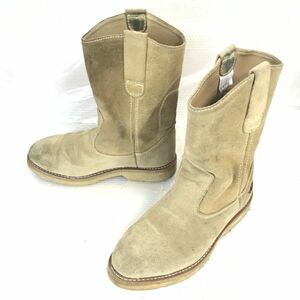 テキサスステア/texas steer★本革/スエードレザー/ウエスタンペコスブーツ【USA6.5/24.5/ベージュ/BEIGE】Shoes◆WB83-10