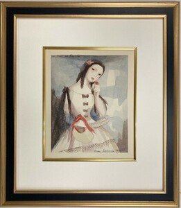 【特価】　≪　　マリー・ローランサン　　≫　　オリジナルコロタイプ版画　 　 CAMILLE-XI　 　　 1937年　 　MARIE　LAURENCIN