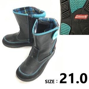 Coleman/コールマン★スノーブーツ/レインブーツ【size:キッズ21.0/black×blue/黒×青】サイドジップ/Boots/Shoes◆sWB120-2