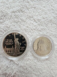 アメリカ　銀貨　リバティコイン　１９８６年　記念硬貨　自由の女神　