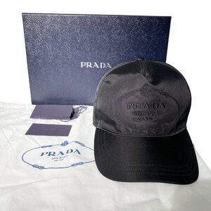 【中古】美品 プラダ PRADA レディース メンズ　ユニセックス キャップ 箱付き ナイロン