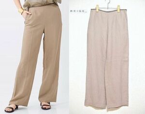 ◎美品！BEIGE,【ベイジ】LYDNEY(リドニー)ワイドパンツ(*^_^*)定価27,000円+税 MADE IN JAPAN(日本製)オンワード(ONWARD)