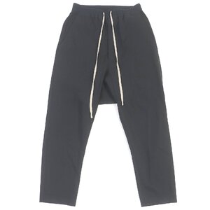 美品□Rick Owens リックオウエンス 19SS RR19S2380 TE DRAWSTRING LONG PANTS サルエルパンツ ブラック 46 イタリア製 正規品 メンズ