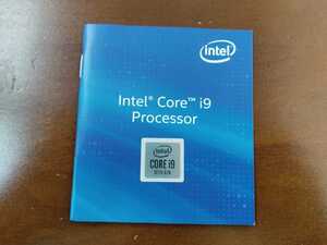 正規品 【 INTEL CORE i9 10th Gen 】エンブレムシール 未使用 INTEL CORE i9 シール 複数在庫