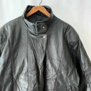 90s Eddie Bauer 黒タグ レザー ダウンジャケット L ブラック ビンテージ 90年代 エディーバウアー 本革 黒 オリジナル ヴィンテージ