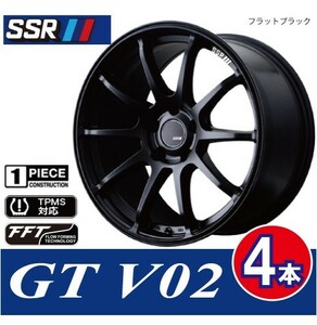 条件付送料無料 4本価格 SSR GTV02 FBK 18inch 5H114.3 8.5J+48 インプレッサ STI GVB GRB WRX STI VAB キャリパー対応