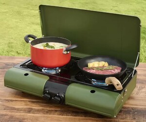 イワタニ フラットツインＳ カセットガス テーブルトップBBQこんろ 災害時非常用にも CB-TBG-2-OL Iwatani 送料無料（東北～中部）