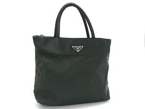 1円 ■美品■ PRADA プラダ テスートナイロン ハンドバッグ トートバッグ レディース カーキ系 BI9157