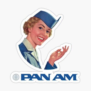 レトロステッカー　PAN AM AIRLINES - VINTAGE STYLE