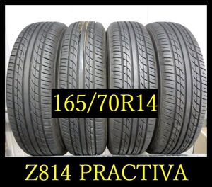 【Z814】M8004264 送料無料・代引き可 店頭受取可 2022年製造 約7部山◆PRACTIVA（YOKOHAMA）◆165/70R14◆4本