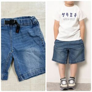 定番 GRAMICCI グラミチ KIDS DENIM G-SHORTS キッズ クライミング ストレッチ USED加工 デニム ショーツ パンツ 5117-DMJ-K サイズ 120