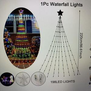 ウォーターフォールライト　多色 198LED 220cm