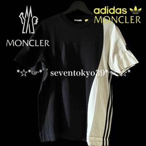 新入荷 本物 新品 43541234 超人気MONCLER ジーニアス モンクレール x adidasコラボ 限定 サイズM ラバーロゴTシャツ カットソー　