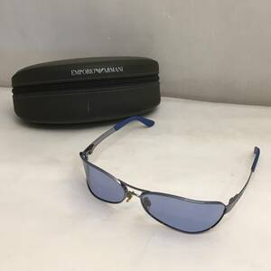 Y091311■EMPORIO ARMANI エンポリオアルマーニ サングラス 232-S 1306/9C 70□14 ブルー×ブラック イーグルロゴ ソフトケース付き■