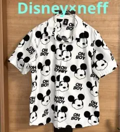 美品 NEFF x Disney★ディズニー×ネフ ミッキーマウス半袖シャツS