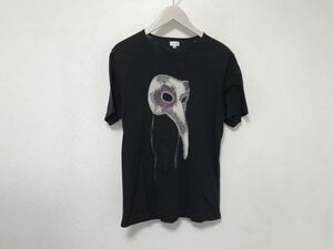 本物ポールスミス PAULSMITHコットンプリント半袖Tシャツメンズサーフアメカジミリタリービジネススーツ黒ブラックM日本製