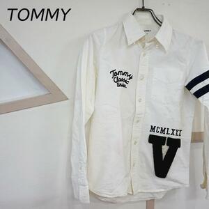 TOMMY　長袖　シャツ　ワンポイントロゴ　ホワイト　4805591