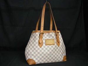 1円 LOUIS VUITTON ルイヴィトン N51206 ダミエアズール ハムステッドMM ハンドバッグ ショルダー レディース アイボリー系 FB6291