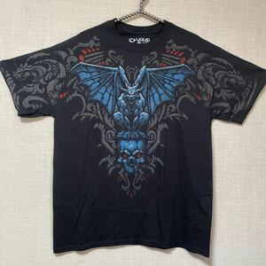 LIQUID BLUE リキッドブルー Gargoyle Skulls ダークファンタジー 本物 新品 Lサイズ #スカル #tatoo #バイカー #格闘技 #派手 #UFC #y2k