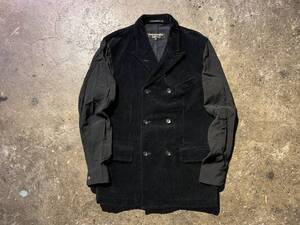 COMME des GARCONS HOMME PLUS AD1993 レーヨンスリーブ切替 ダブル コーデュロイジャケット 94SS コムデギャルソンオムプリュス PJ-100820