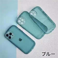 ブルー 透明 iPhone11 クリアケース