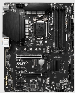 MSI Z490 PLUS LGA1200 4 DDR4 128G HDMI+DP ATX Motherboard