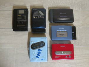 美品! SONY WALKMAN WM-FX202 / WM-EX808 / WM-FX909 / AIWA PX530 / AIWA HS-J20 / Panasonic RQ-S85 / カセットプレーヤー 計6点セット 