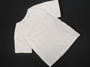 ネコポスOK ZARA ザラ キッズ ハート レース Tシャツ 152cm 白 ■◆ ☆ efa4 子供服