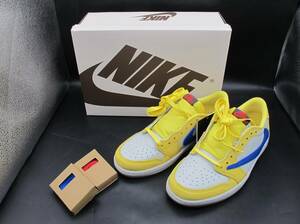 NIKE ナイキ Travis Scott × Nike WMNS Air Jordan 1 Retro Low OG "Canary" US10/27㎝【未使用品】DZ4137 700