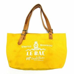 T■ユナイテッドバンブー/UNITED BAMBOOキャンバストートバッグ■黄色BAG/LADIES