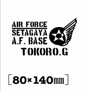 送料無料♪ SETAGAYA A.F.BASE 黒色 US アメ車 JDM 旧車 世田谷ベース 世田谷 所さん ハーレー カブ ステンシル