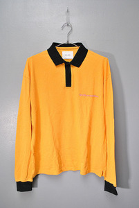 SUB-AGE L/S POLO SHIRT サベージ/ポロシャツ/イエロー/F