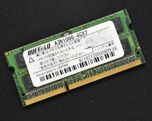 4GB PC3-8500S DDR3-1066 S.O.DIMM 204pin 2Rx8 [1.5V] [バッファロー製 4G] Macbook Pro iMac (DDR3)対応 (管:SB0282
