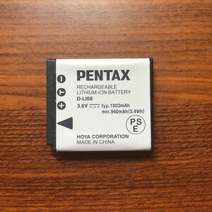 送料無料　満充電後電圧測定 D-LI68 PENTAX ペンタックス バッテリー 純正品