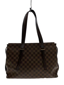 LOUIS VUITTON◆チェルシー_ダミエ・エベヌ_BRW/PVC/BRW