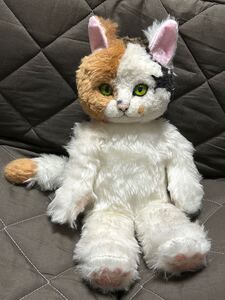 フェイクファーand羊毛フェルト三毛猫ぬいぐるみ【ハンドメイド