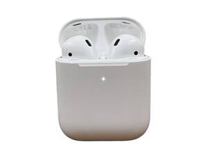 Apple (アップル) Airpods 第2世代 with Wireless Charging Case ワイヤレスイヤホン MRXJ2J/A ホワイト 家電/078