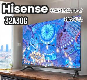 Hisense 32型 HD 液晶テレビ 32A30G 2022年製 高画質 黒 ハイセンス 32ｖ型 リモコン 薄型 送料無料 