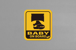 個人宅発送可能 TOMEI 東名パワード グッズ ON BOARD STICKER 赤ちゃんが乗っています ステッカー BABY 赤ちゃん 煽り防止 (761035)