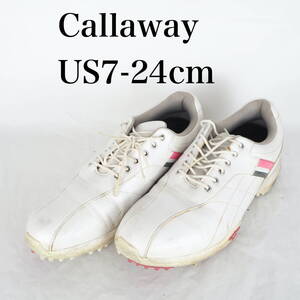 MK6518*Callaway*キャロウェイ*レディースゴルフシューズ*US7-24cm*白