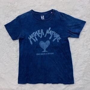 [激レア] ハリウッドランチマーケット　インディゴ染MOTHER NATURE　Tシャツ M