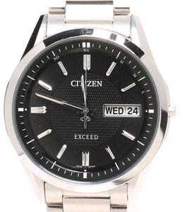 シチズン 腕時計 デイデイト H100-T021212 エクシード ソーラー ブラック メンズ CITIZEN