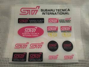【送料無料】STI ステッカー 横12.5cm×縦12cm ⑥　スバル　SUBARU　