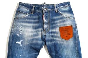 【正規品】定価7.2万 46 Dsquared2 ディースクエアード CLASSIC KENNY JEAN S74LB0867 ラグジュアリー ダメージペンキ デニム イタリア製