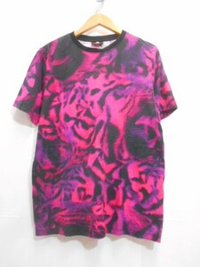 67 送60サ 1028$D13 PS Paul Smith ポールスミス メンズ アニマル柄 半袖Tシャツ パープル系 サイズL 中古品