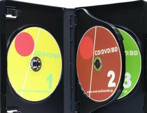 【新品・未開封品】 DVD収納ケース 27mm厚に3枚収納 トールケース ブラック 箱入り26個セット Mロックシリーズ