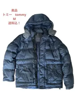 美品　トミー　ダウン　ネイビー　TOMMY ダウンジャケット