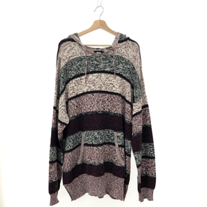 ◆STUSSY ステューシー ニット パーカー XL◆ レッド メンズ トップス Drug rug hoodie コットン