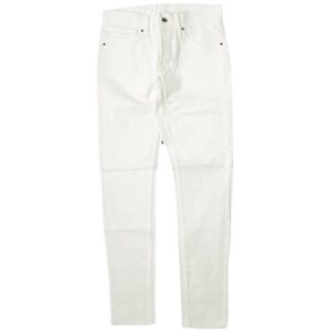 新品 e JEANS イージーンズ 日本製 岡山児島 e801 ストレッチテーパードホワイトデニムパンツ 0 WHITE ボタンフライ ジーンズ g17565