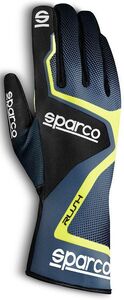 SPARCO（スパルコ） カートグローブ RUSH グレーxイエロー XSサイズ 内縫い シリコングリップ